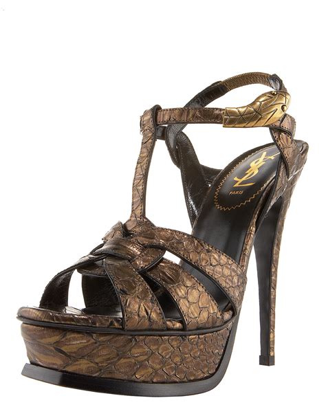 ysl heels snake|Yves Saint Laurent Tribute Python Snake.